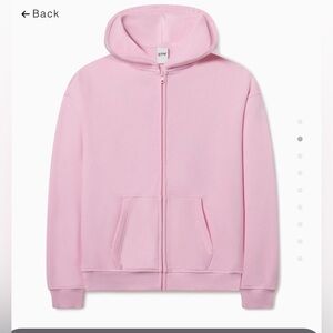 Khy by Kylie Jenner Fleece Zip Hoodie W/ Oversized Hood-Orchid Pink-SMALL-BNWT